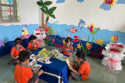 TRƯỜNG MN HOÀNG ANH XÃ QUẢNG PHÚ TỈNH LÂM ĐỒNG HƯỞNG ỨNG NGÀY SÁCH VÀ VĂN HÓA ĐỌC
